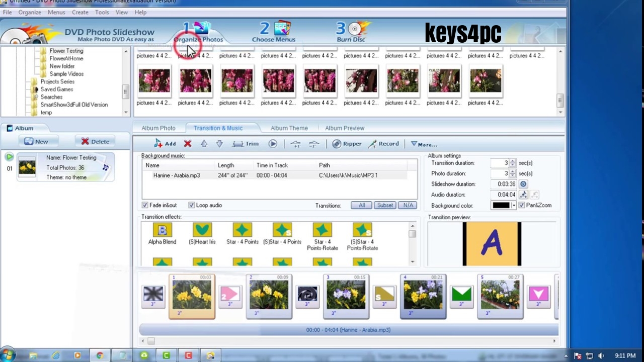 photo slideshow maker professional 5.58 serial key